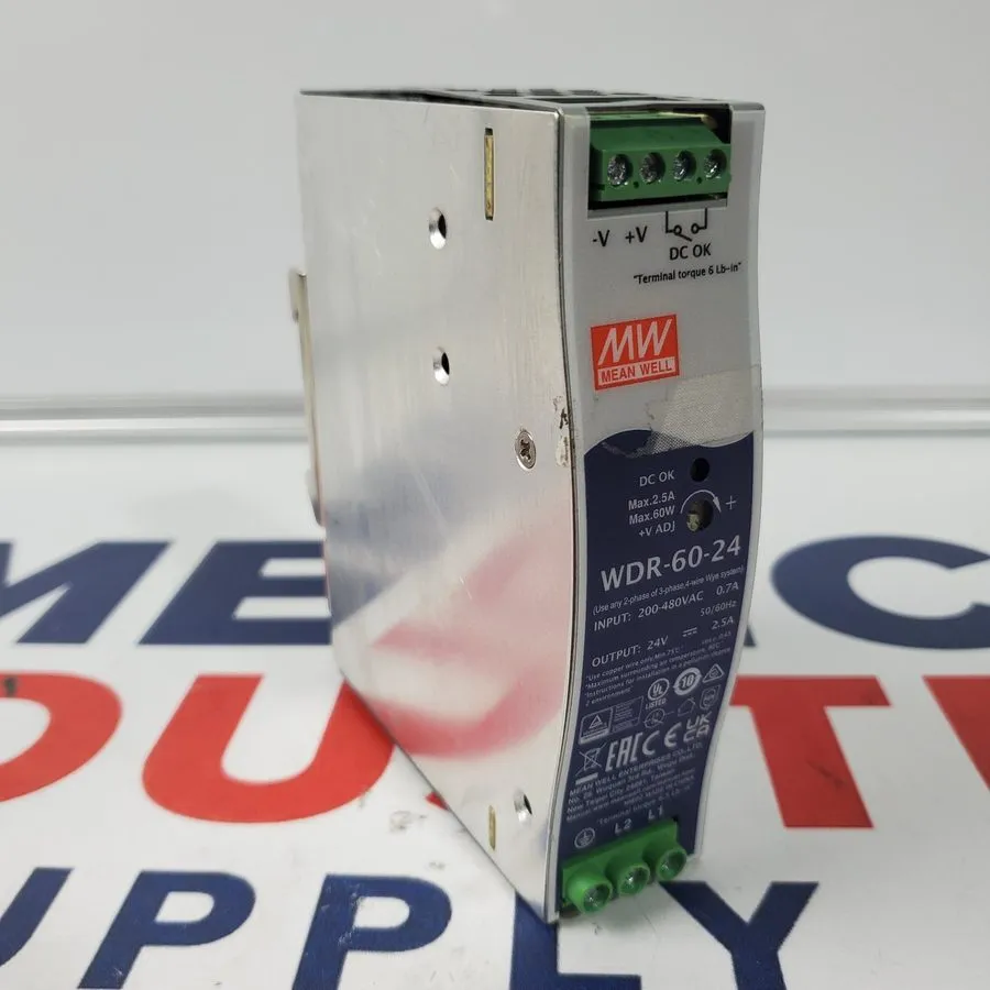 Блок питания Mean Well WDR-60-24 Single Output Industrial Power Supply 60W 24V D