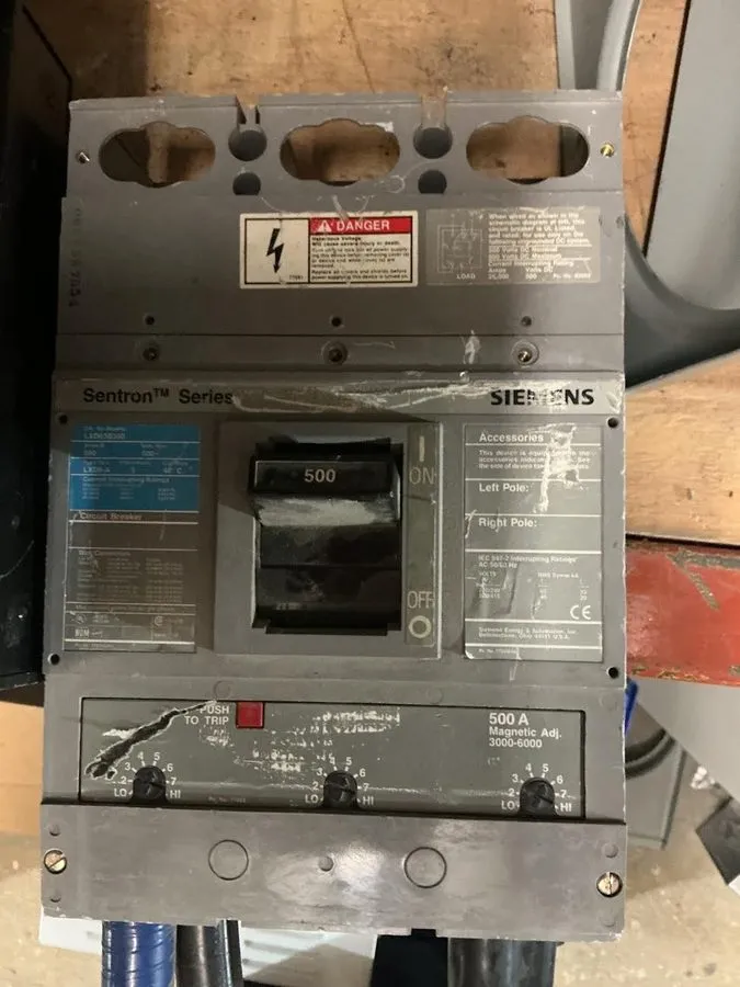 Автоматический выключатель SIEMENS LXD63B500 SENTRON CIRCUIT BREAKER 500 A 3P 60