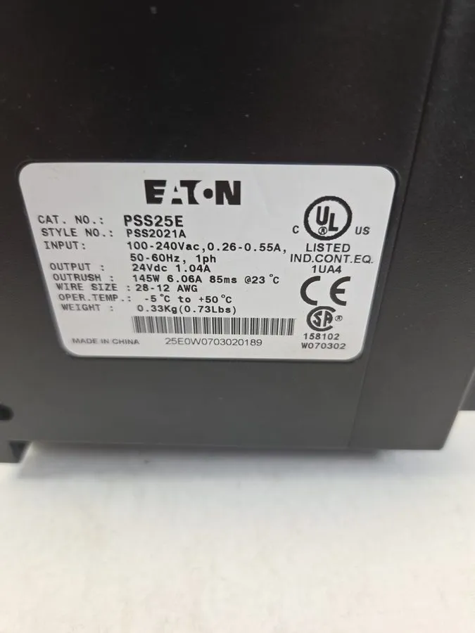Блок питания Eaton PSS25F Power Supply PSS2021A 380-480VAC to 24VDC 1.04A DIN Ra