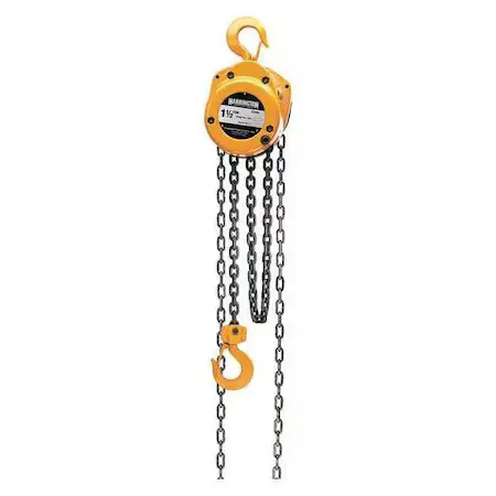 Таль Harrington CF015-20 1-1/2 Ton CF Hand Chain Hoist with 20' Lift, Hook Mount