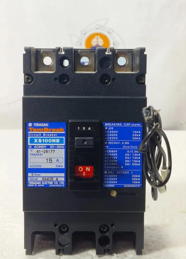 Автоматический выключатель TERASAKI TEMBREAK XS100NB 3POLE 50A CIRCUIT BREAKER W — фото лота 1
