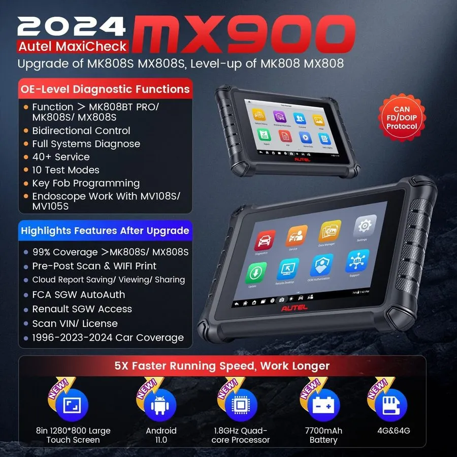 Диагностический сканер 2026 Autel MaxiCOM MK808S PRO MX808S Bidirectional Car Di — фото лота 1