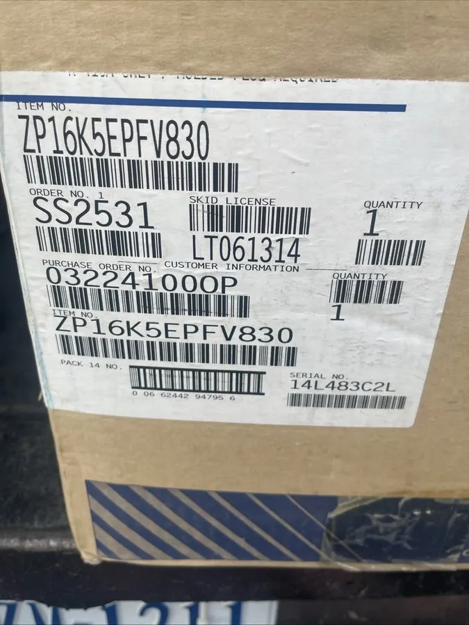 Компрессор ZPS20K4EPFV830 Copeland 1-1/2 HP, 208-230V, Scroll Compressor — фото лота 1