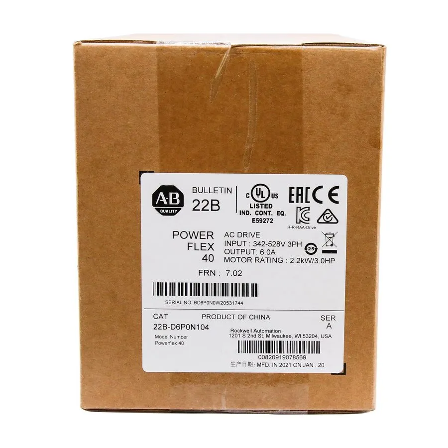 Частотный преобразователь 22B-D6P0N104 Allen-Bradley PowerFlex 40 2.2KW/3.0HP AC