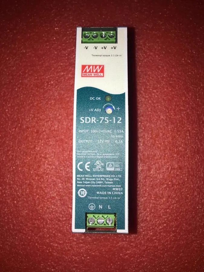 Блок питания Meanwell SDR-75-12 Ultra Slim DIN-Rail Power Supply