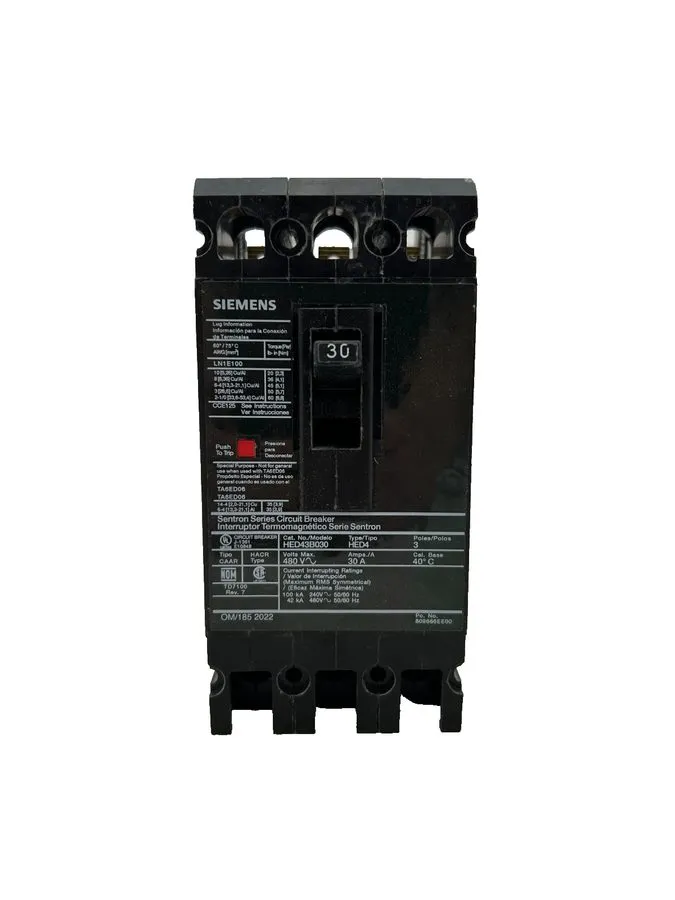 Автоматический выключатель Siemens HED43B030 Sentron Series Circuit Breaker 30A