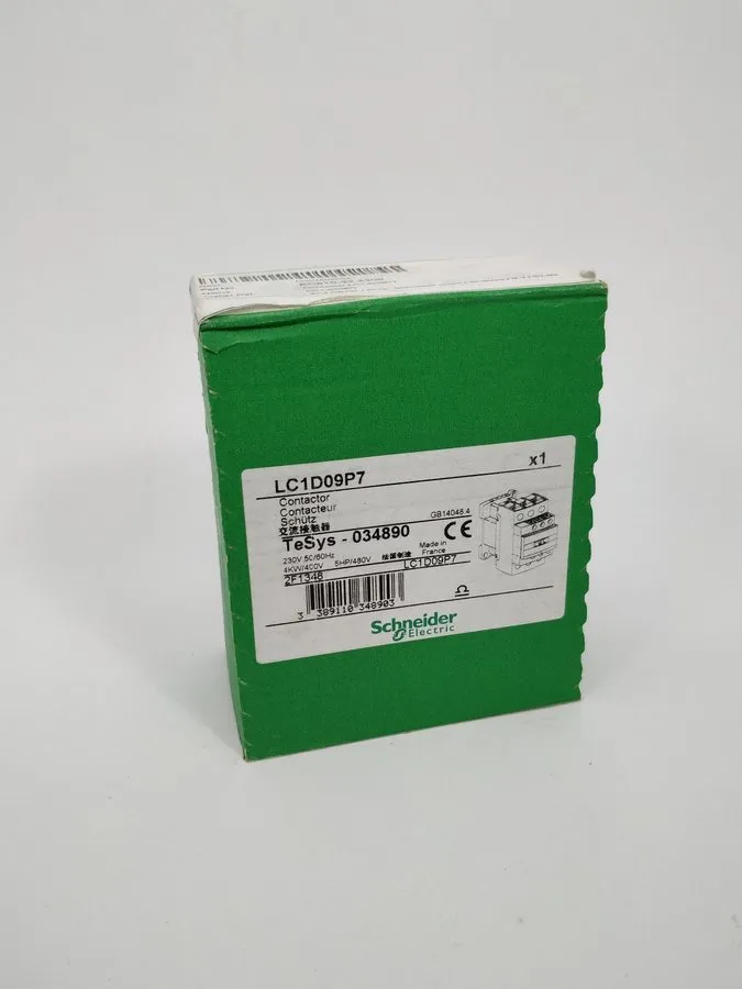 Контактор SCHNEIDER ELECTRIC LC1D09P7 TESYS D CONTACTOR 9A 3-POLE 230V AC COIL 4