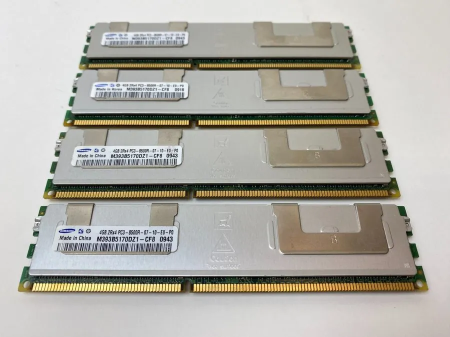 Модуль памяти Samsung 16GB (4x4GB) 2Rx4 DDR3 PC3-8500R ECC Server Ram M393B5170D