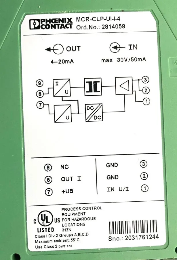 Преобразователь сигнала Phoenix Contact MCR-C-UI-UI-DCI 2810913 Signal Condition — фото лота 2