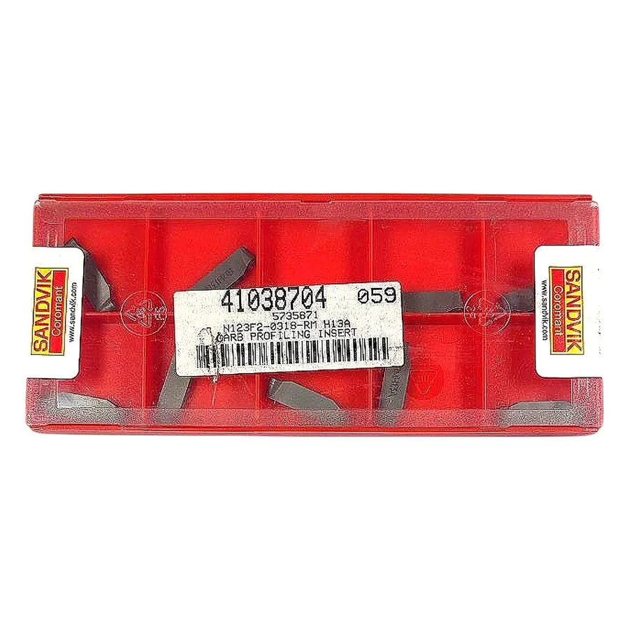 Режущий инструмент Sandvik N123F2-0318-RM H13A Carbide Grooving/Profiling Insert — фото лота 1