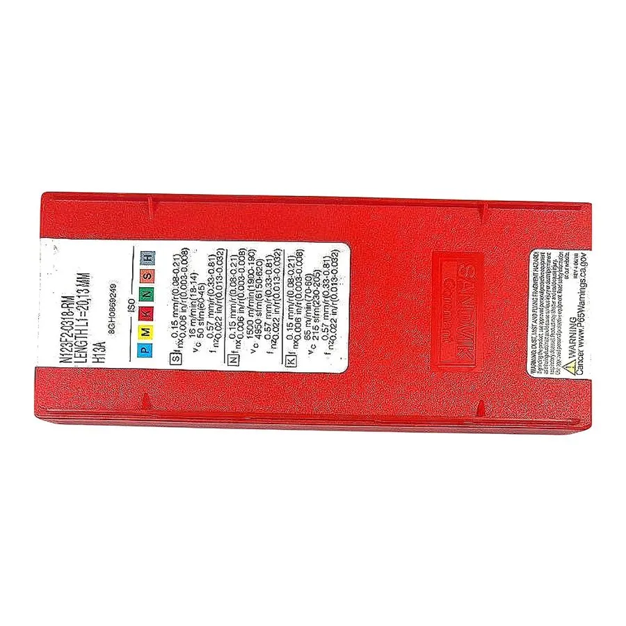 Режущий инструмент Sandvik N123F2-0318-RM H13A Carbide Grooving/Profiling Insert — фото лота 2