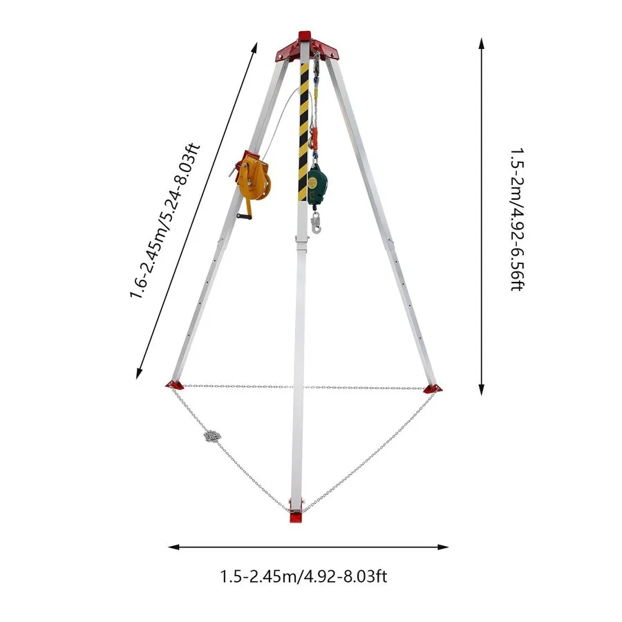 Оборудование видеонаблюдения Confined Space Tripod Kit 1800lb Winch w/5.2ft-8ft  — фото лота 2