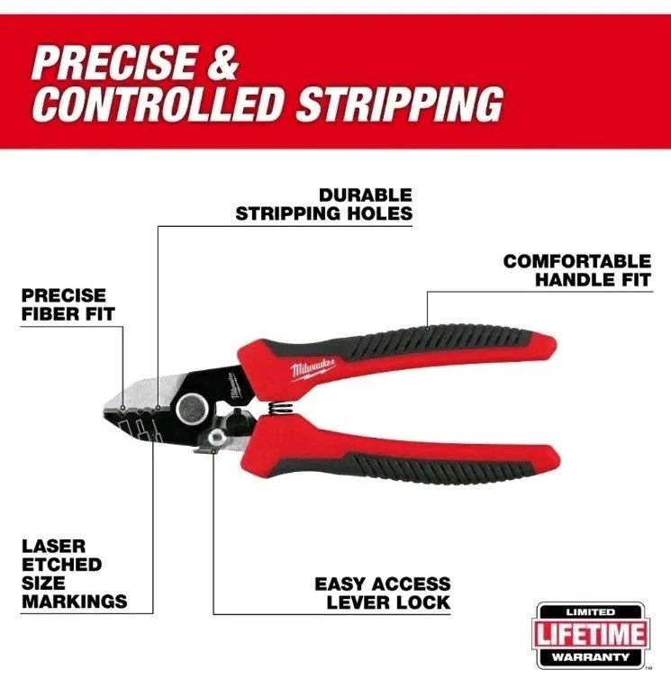Стриппер Milwaukee 48-22-3013 Tri-Hole Fiber Optic Stripper — фото лота 4