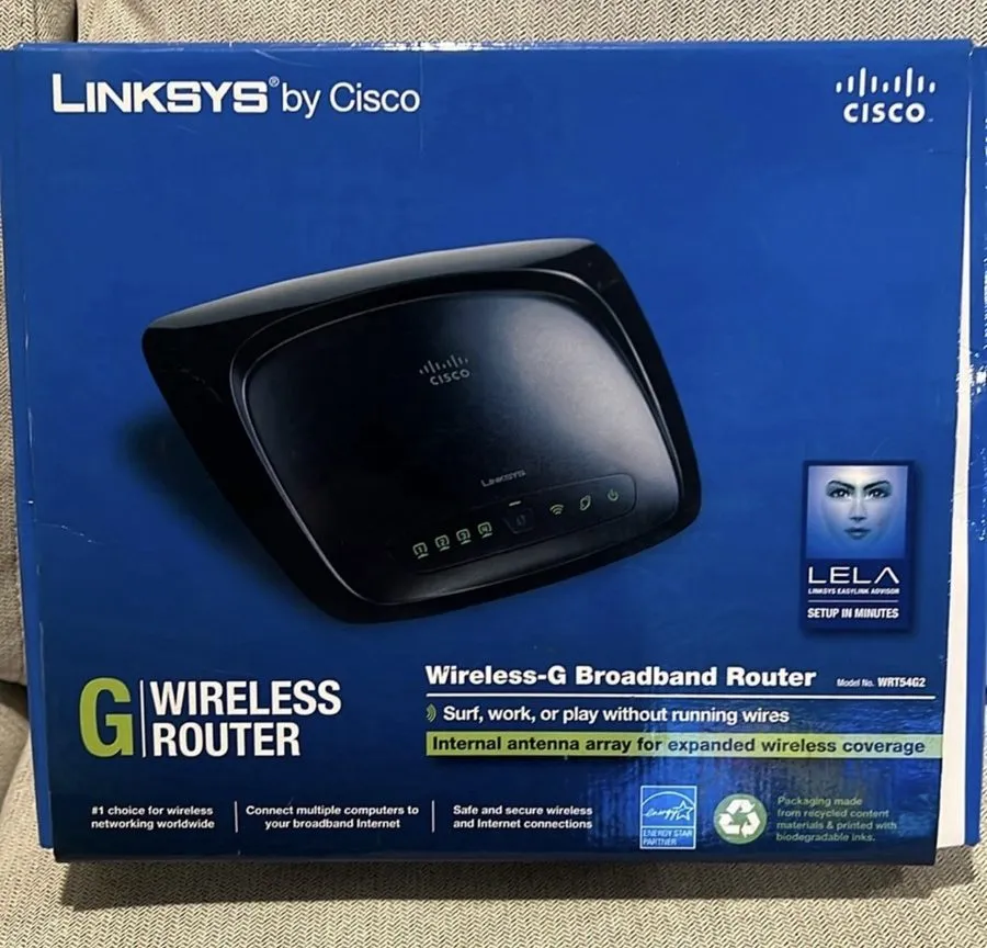 Маршрутизатор CISCO Linksys WRT54G2 V1 54 Mbps 4-Port 10/100 Wireless G Router