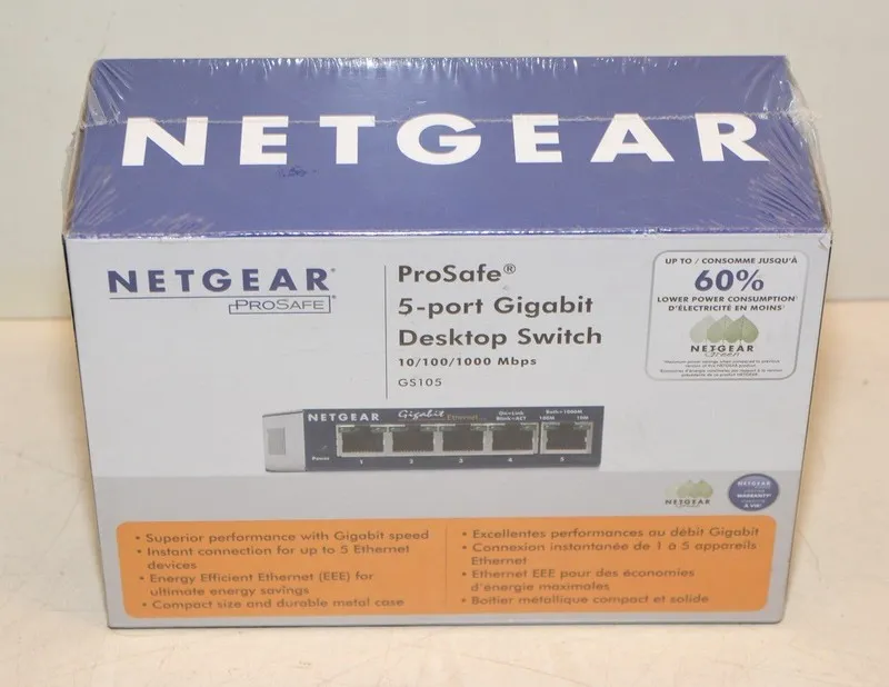 Коммутатор NETGEAR ProSafe GS105 Desktop Switch 5-Port Gigabit GS105NA
