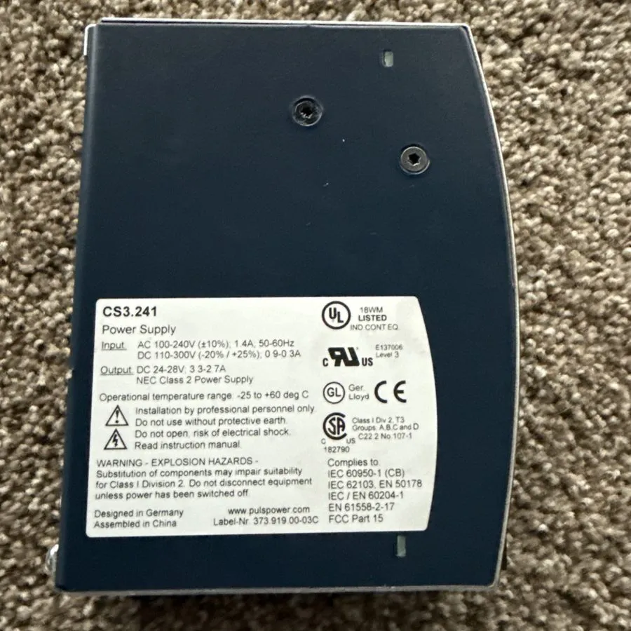 Блок питания Puls Cs3.241 Dc Power Supply, 100/240V Ac, 24/28V Dc, 80 W, 2.7 A, 