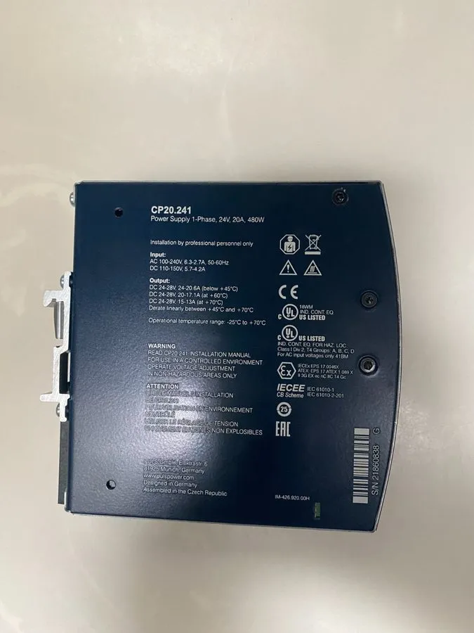 Блок питания PULS CP20.241 AC-DC Power Supply 480W 24 to 28VDC DIN Rail