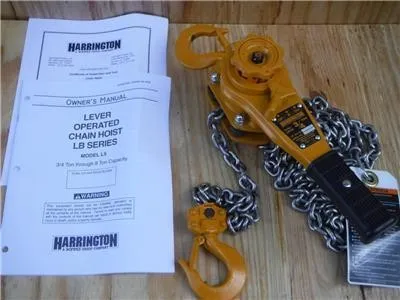 Таль 1 EA. Harrington LB008-15 Lever Chain Hoist 3/4t Cap. 15 Ft Lift W/ Load Ce