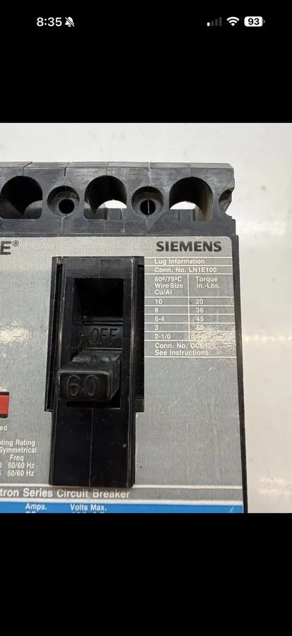 Автоматический выключатель Siemens ED43B060 Sentron Series Circuit Breaker 60A 3 — фото лота 2