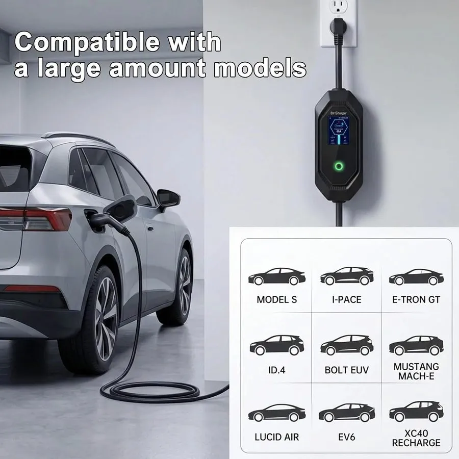 Аккумулятор Level 2 EV Charger для J1772/Tesla, 40A/9.6kW Fast EV Charger, 120-2 — фото лота 1