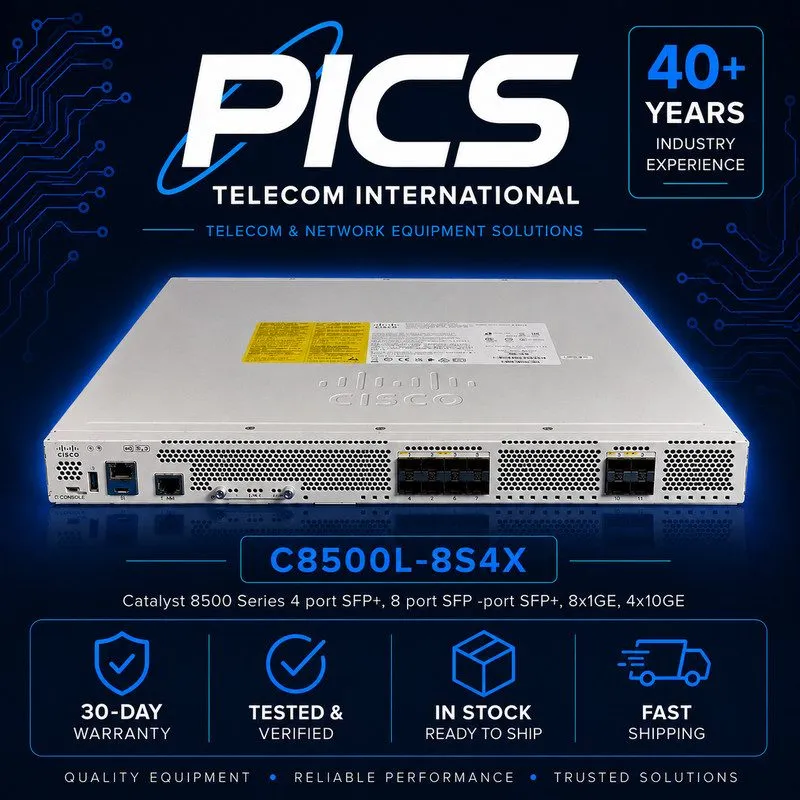 Маршрутизатор Cisco C8500L-8S4X CISCO 8500 8 X 1GE, 4 X SFP, 4 X 10GE