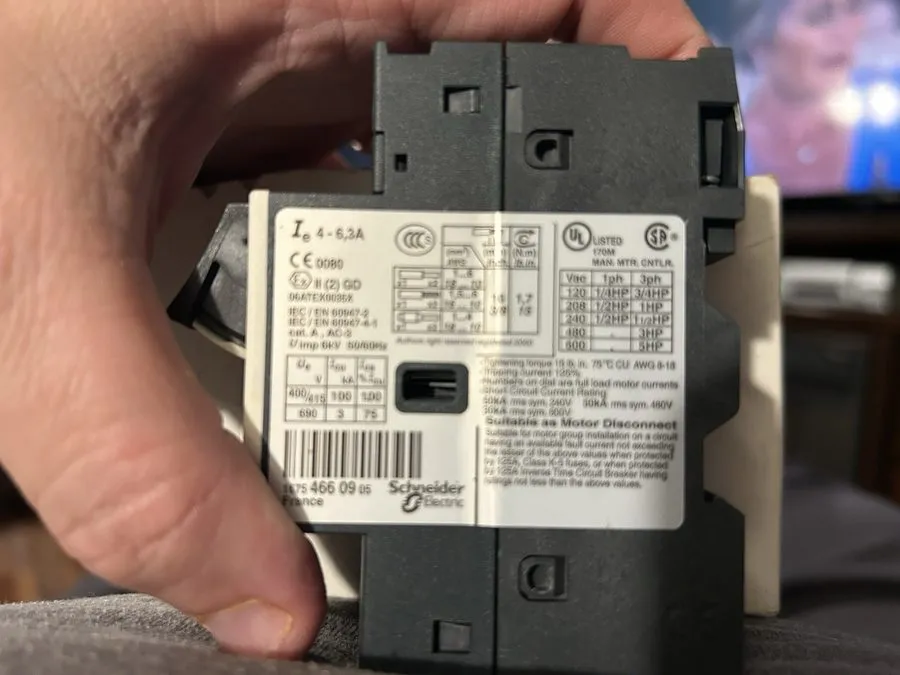 Автоматический выключатель Telemachus Motor Circuit Breaker GV2ME10 Tests-034311 — фото лота 2