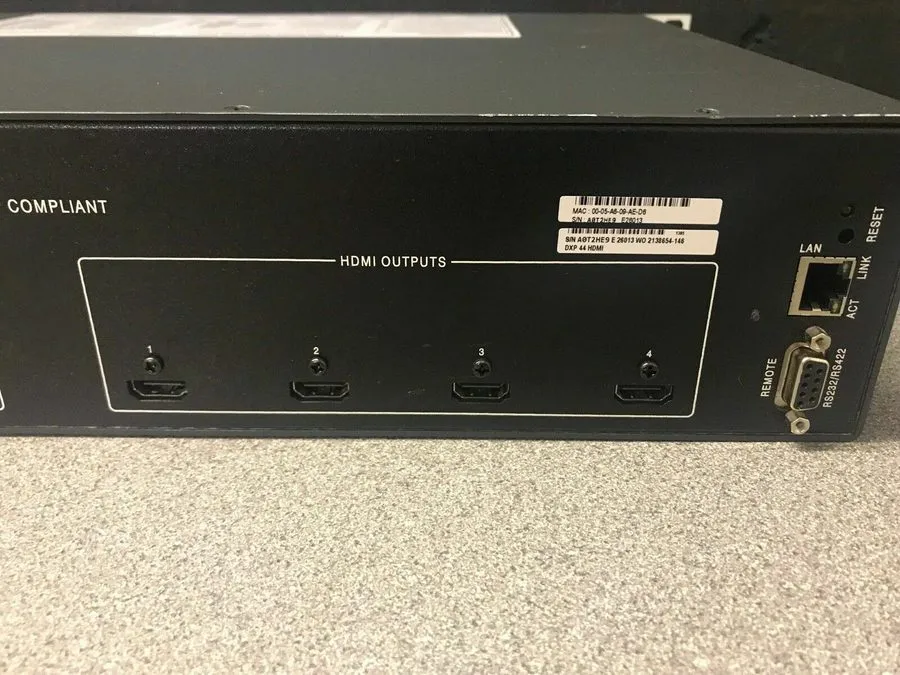 Матричный коммутатор Extron DXP 44 HDMI 4x4 Digital Crosspoint Matrix Switcher 6 — фото лота 1