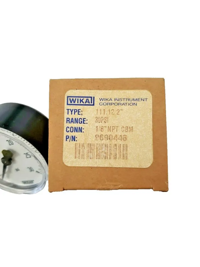 Индикатор часового типа WIKA Pressure Gauge 9690446, 30 PSI, 2-Inch Back Mount D — фото лота 1