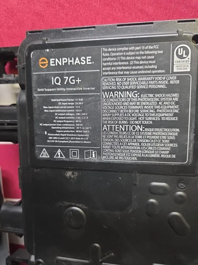Инвертор Enphase IQ7GPLUS-72-2-US Micro Inverter IQ7+, See Ad — фото лота 2