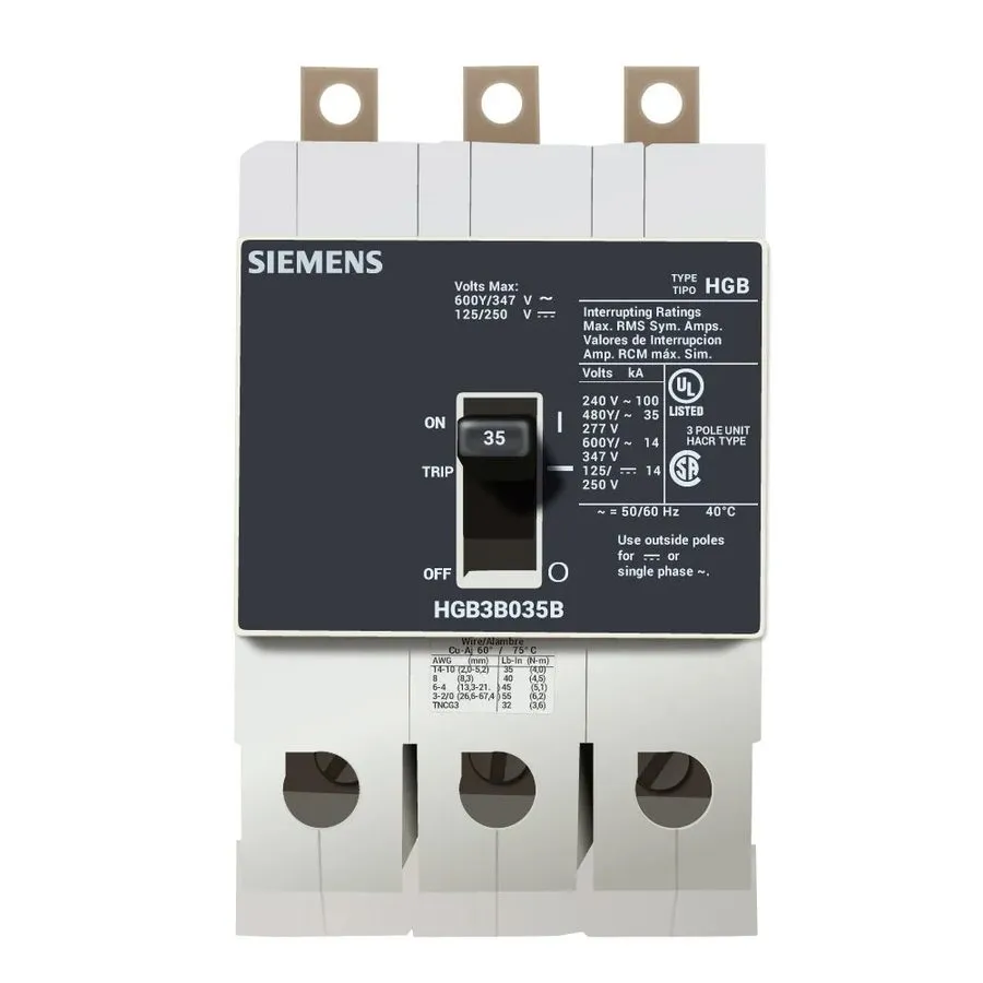 Автоматический выключатель SIEMENS HGB3B035B 35A 480V Circuit breaker