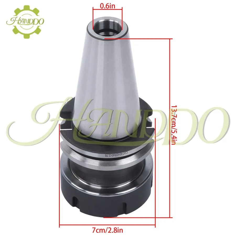 Режущий инструмент CAT40 ER40 Precision 2.76" Gage Length Collet Chuck -Tool Hol — фото лота 1