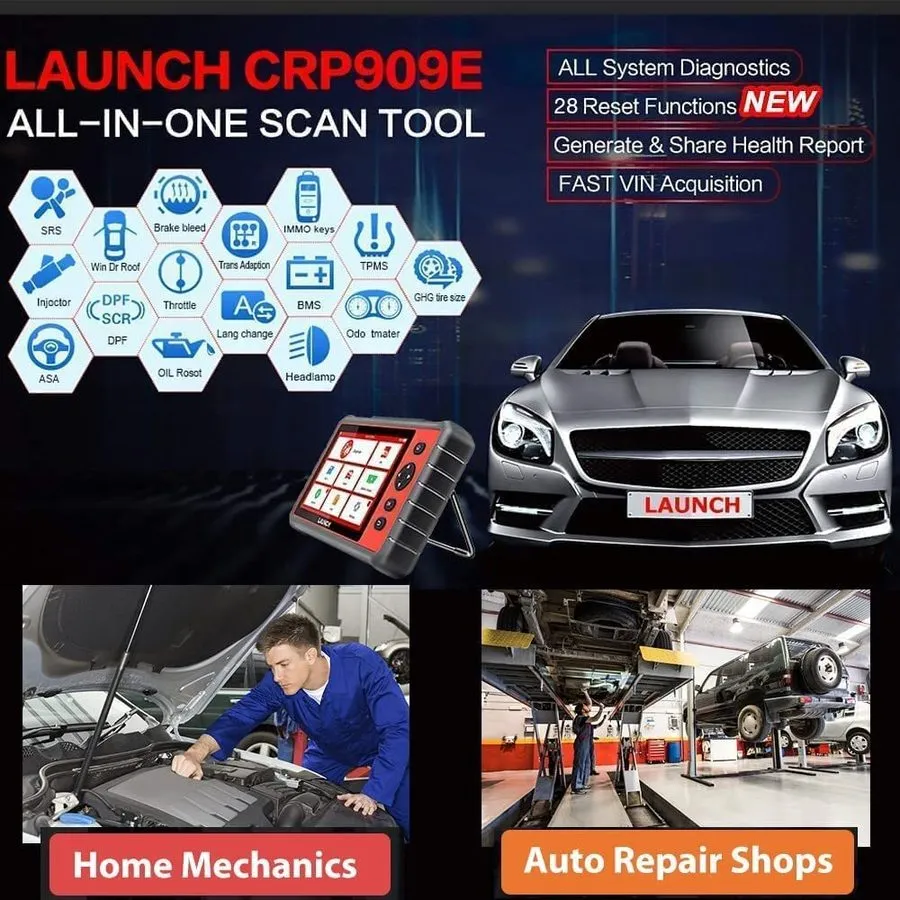 Диагностический сканер 2026 LAUNCH X431 CRP909E Car OBD2 Scanner Auto Diagnostic
