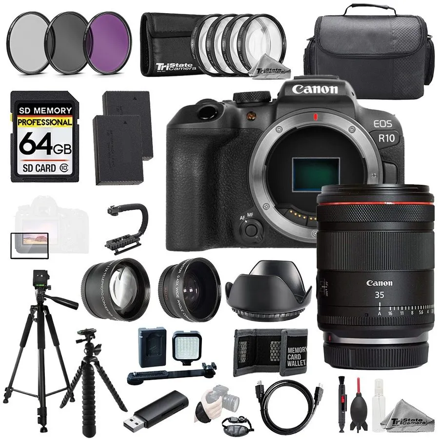 Объектив Canon EOS R8 + Canon RF 50mm f/1.8 STM Lens+64GB+ExtBat+9PCFltr-MEGAKit