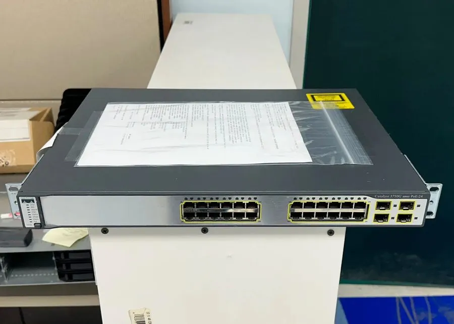 Коммутатор Cisco WS-C3750G-24PS-S Cat3750 24 10/100/1000T PoE + 4 SFP Standard I