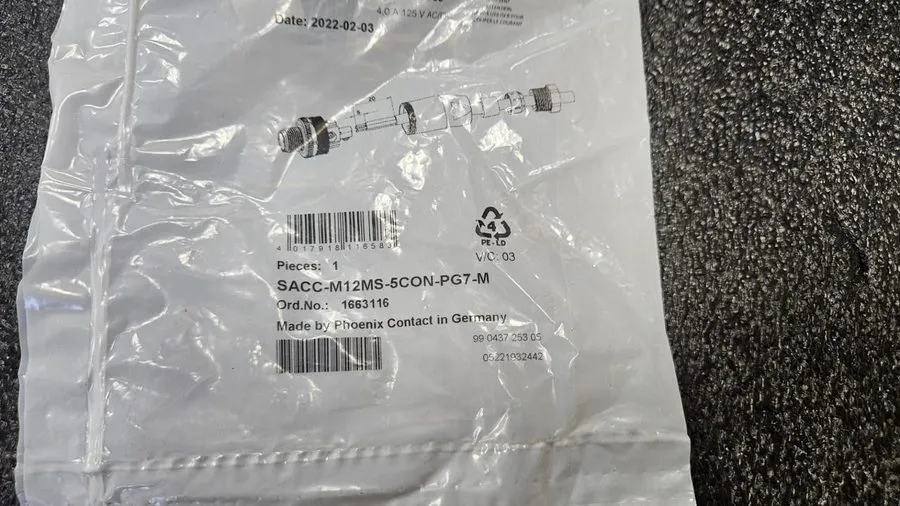 Датчик Phoenix SACC-M12MS-5CON-PG7-M M12 Connector 5 Position Male 1663116
