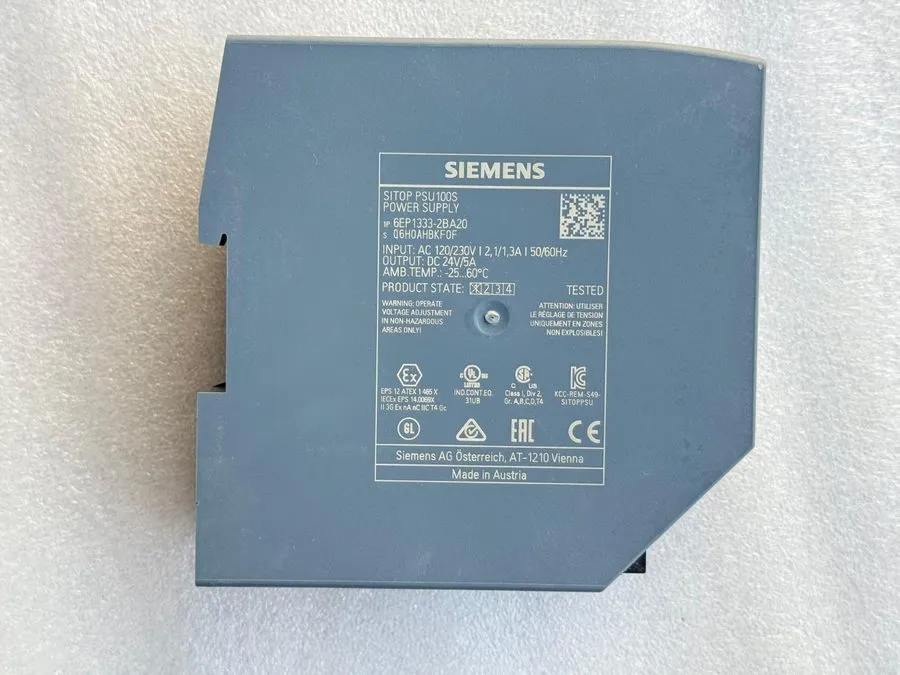 Блок питания Siemens 6EP13332BA20 SITOP PSU100S Power Supply 24VDC 5A