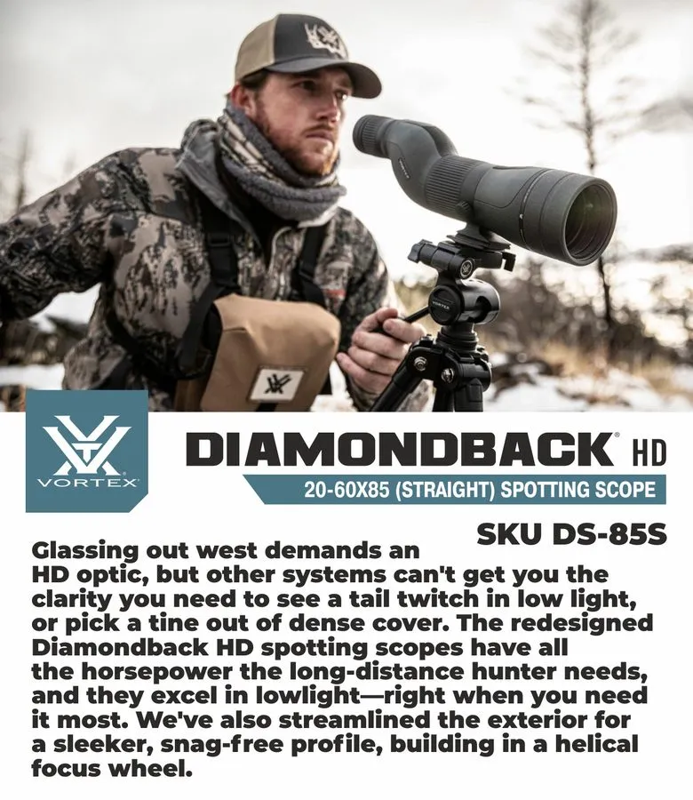 Оборудование видеонаблюдения Vortex Optics Diamondback HD Spotting Scope 20-60x8 — фото лота 1