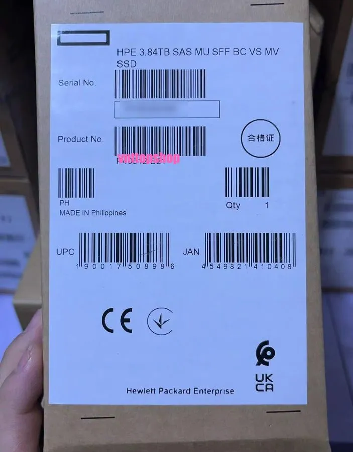 Сервер HPE 3.84TB SAS 12G 2.5" G10+ GEN11 Server SSD Replace P40512-B21 P41537-0