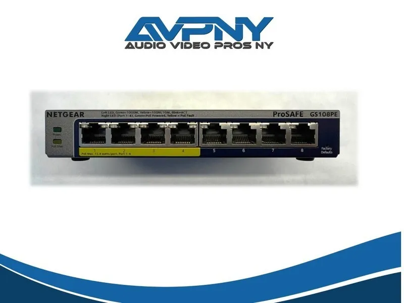 Коммутатор NETGEAR PROSAFE GS108PE V3 8-PORT GIGABIT MANAGED POE SWITCH