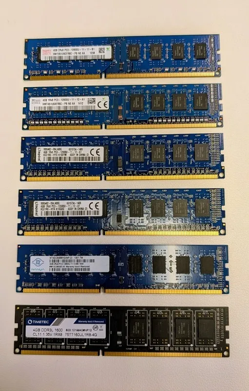 Модуль памяти Various Brands 4GBx6 2Rx8 PC3-12800U DDR3 Mem Modules