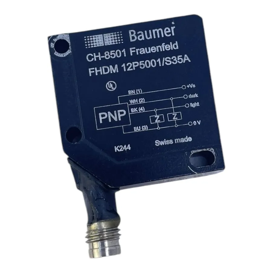 Фотоэлектрический датчик Baumer FHDM 12P5001/S35A Photoelectric Sensor PNP, 15-3