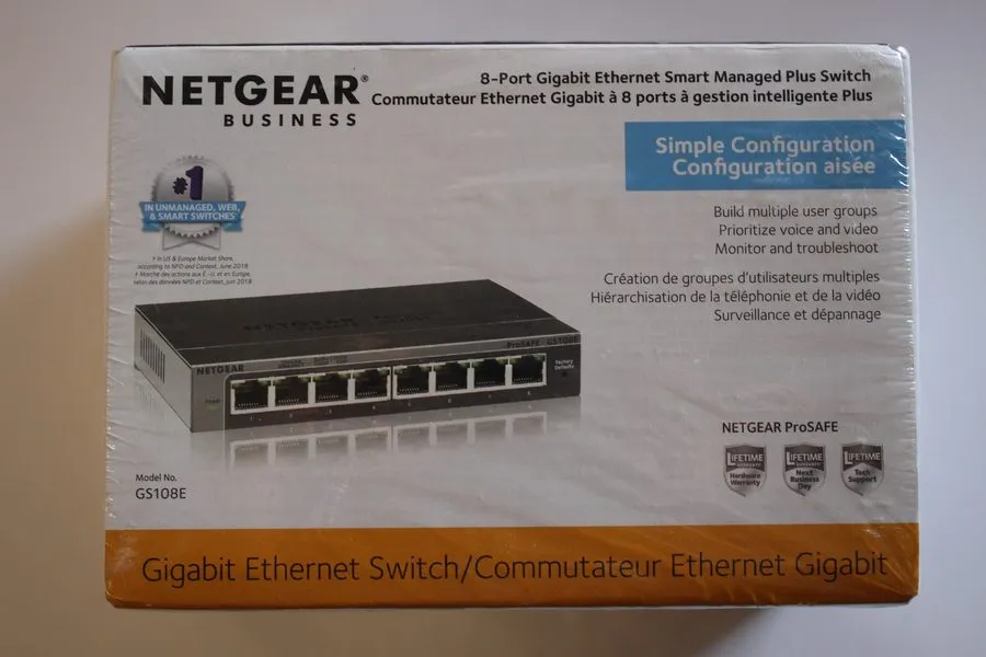 Коммутатор Netgear ProSAFE GS108E v2 Plus 8-Port Gigbit Ethernet Switch