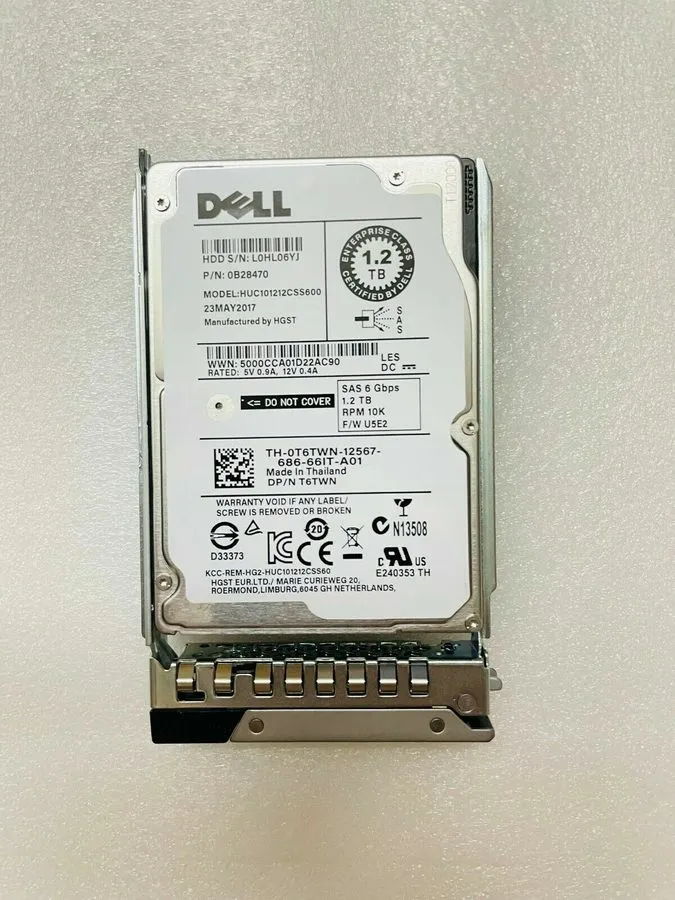 Жёсткий диск Dell 1.2TB 10K RPM SAS 12Gbps HDD 2.5 SFF Hard Drive with 14G/15G t