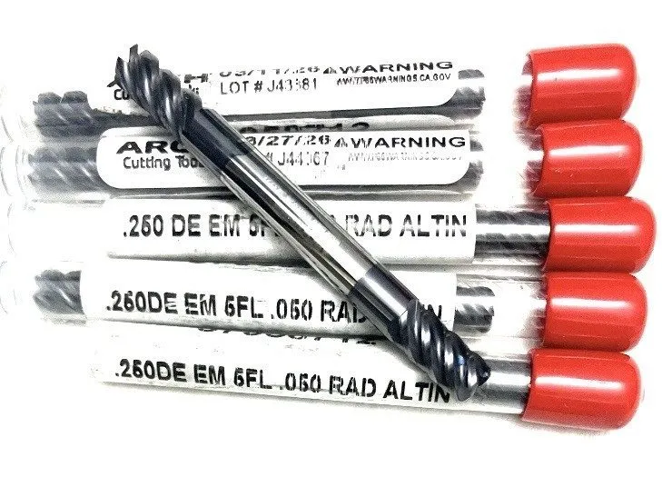 Режущий инструмент ARCH 57958712 1/4" 5FL Corner Rad End Mill .050R Double End C