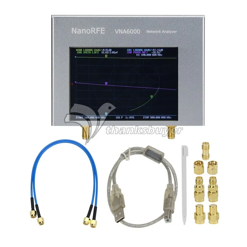 Анализатор цепей VNA6000-A Two Port 6GHz Portable Vector Network Analyzer with 9