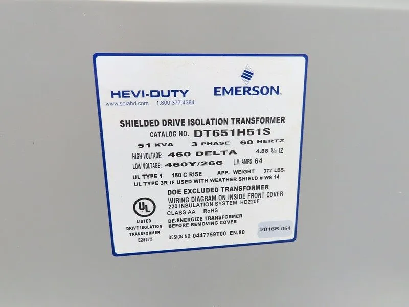 Трансформатор ACME 145 kVA 460 Delta 460Y/266 V 3PH Isolation Transformer DTGB01