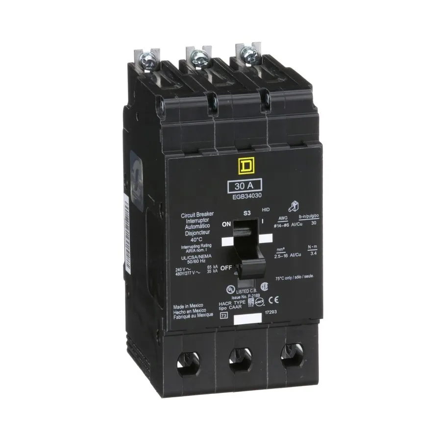Автоматический выключатель Square D EGB34030 30 amp 35kA@480v Bolt on EGB Circui