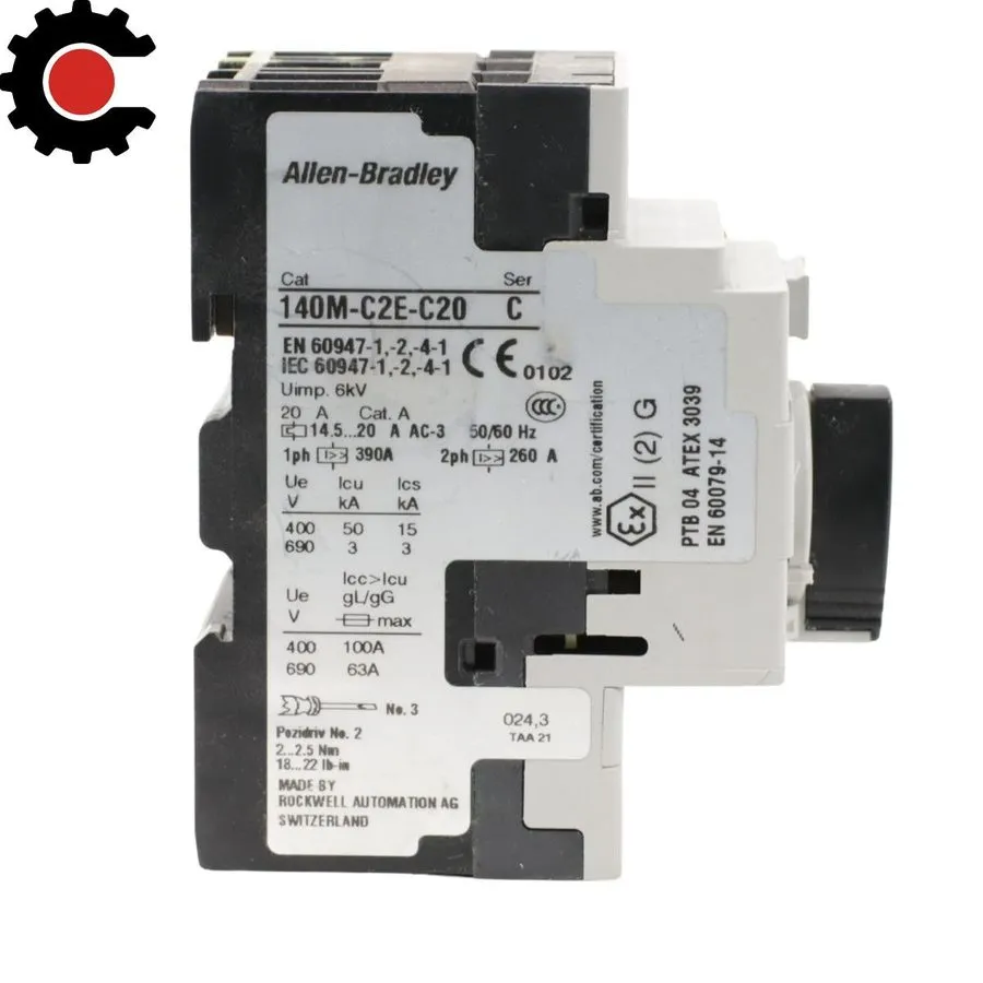 Автоматический выключатель ALLEN BRADLEY,140M-C2E-C20,MOTOR PROTECTION CIRCUIT B — фото лота 2