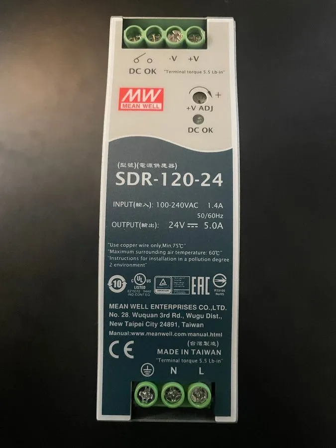 Блок питания MEAN WELL SDR-120-24 24V 5A 120W DIN Rail Power Supply 100-240VAC D