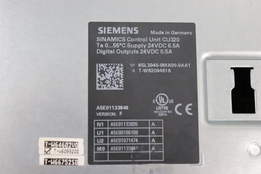 Сервопривод Siemens SINAMICS CU320 Servo Drive 6SL3040-0MA00-0AA1 24VDC 6.5A Dig